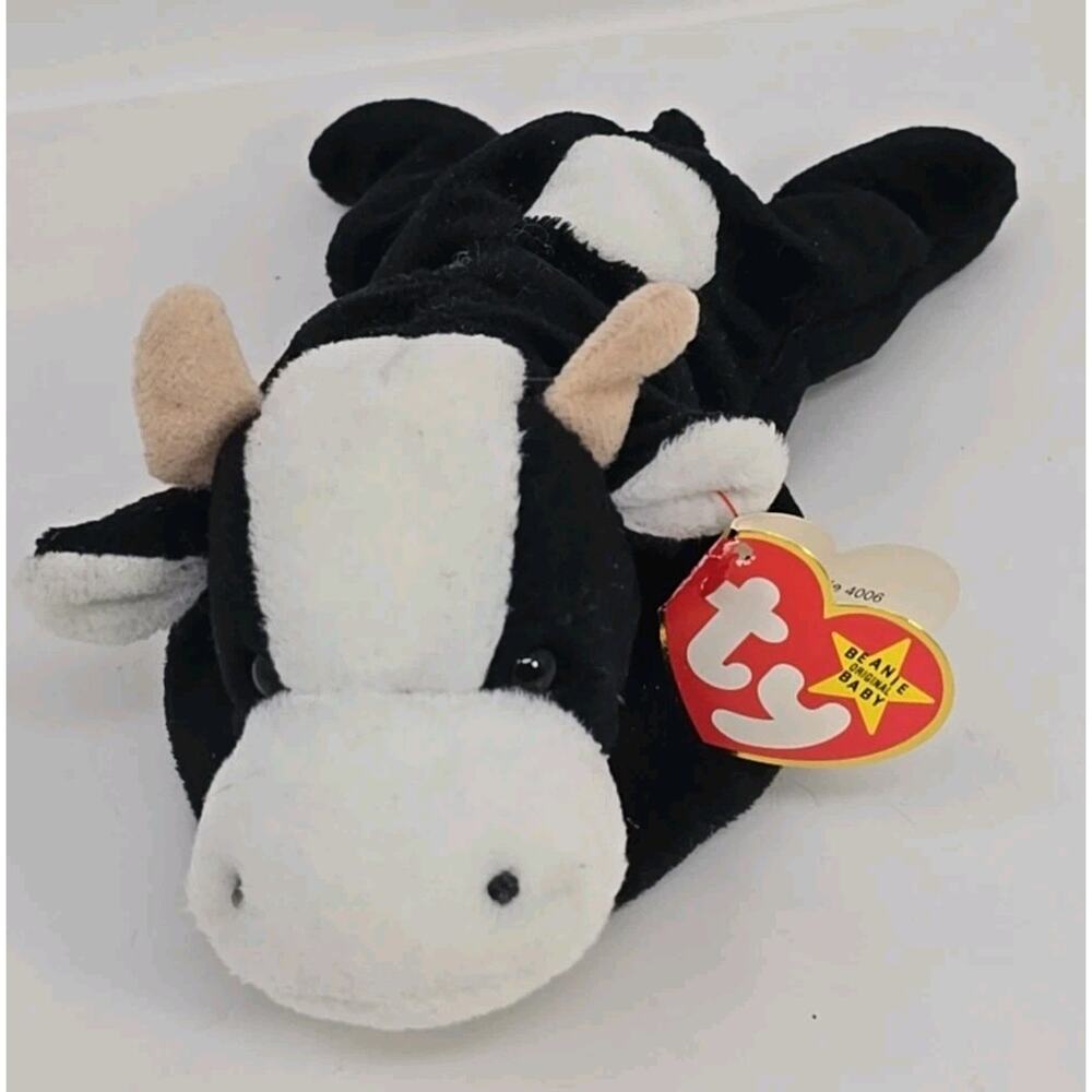 1993 Ty Beanie Baby "Daisy" Retired Black Milk Cow BB33